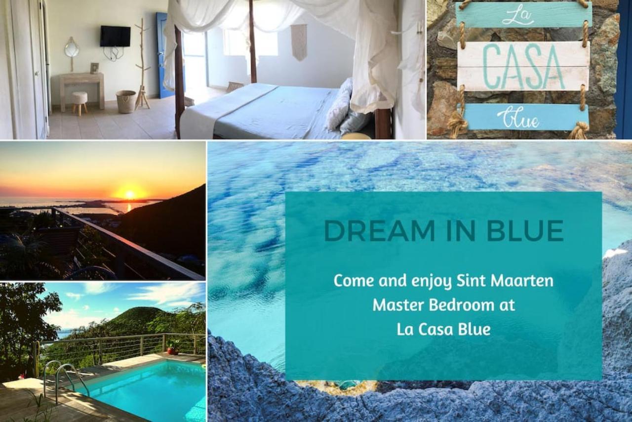 Aquamarine, Private Room In Villa Casa Blue Pool Sea View Koolbaai エクステリア 写真