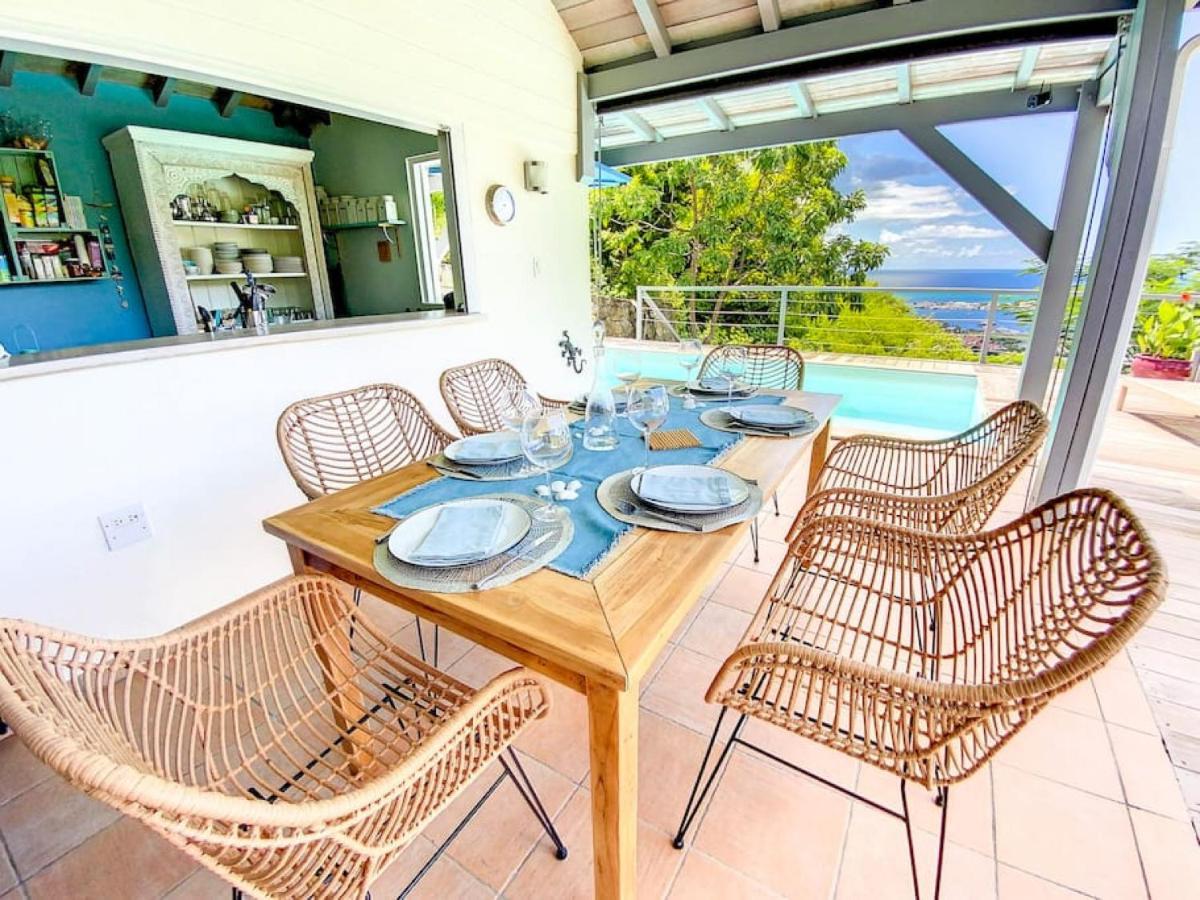Aquamarine, Private Room In Villa Casa Blue Pool Sea View Koolbaai エクステリア 写真